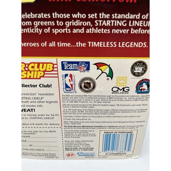 STARTING LINEUP FIGURE TIMELESS LEGENDS WILT CHAMBERLAIN 1996 SEALED - Picture 4 of 7